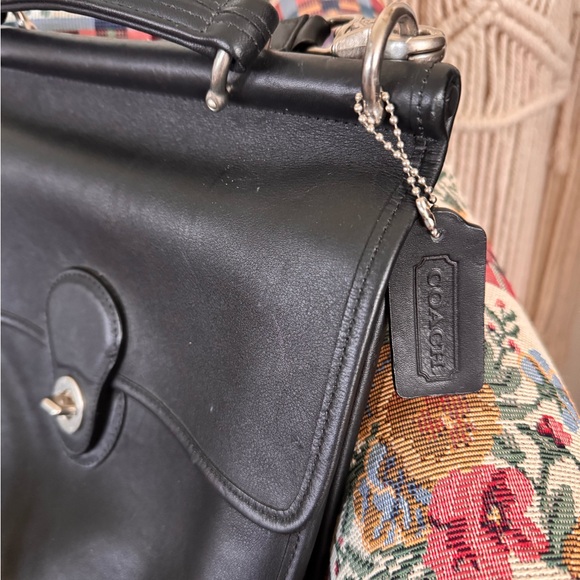 Vintage Coach Black Willis Top Handle Satchel - Picture 3 of 8